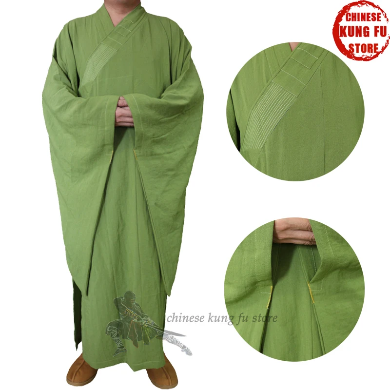 

Custom Make 25 Colors Linen Buddhist Robe Shaolin Monk Dress Kung fu Suit Meditation Uniform Wushu Tai chi Suit