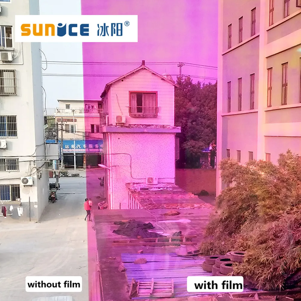 

SUNICE Blaze Warm window film diy Decorative Color Changed Iridescent Rainbow Effect Window Sticker 0.68m x 10m