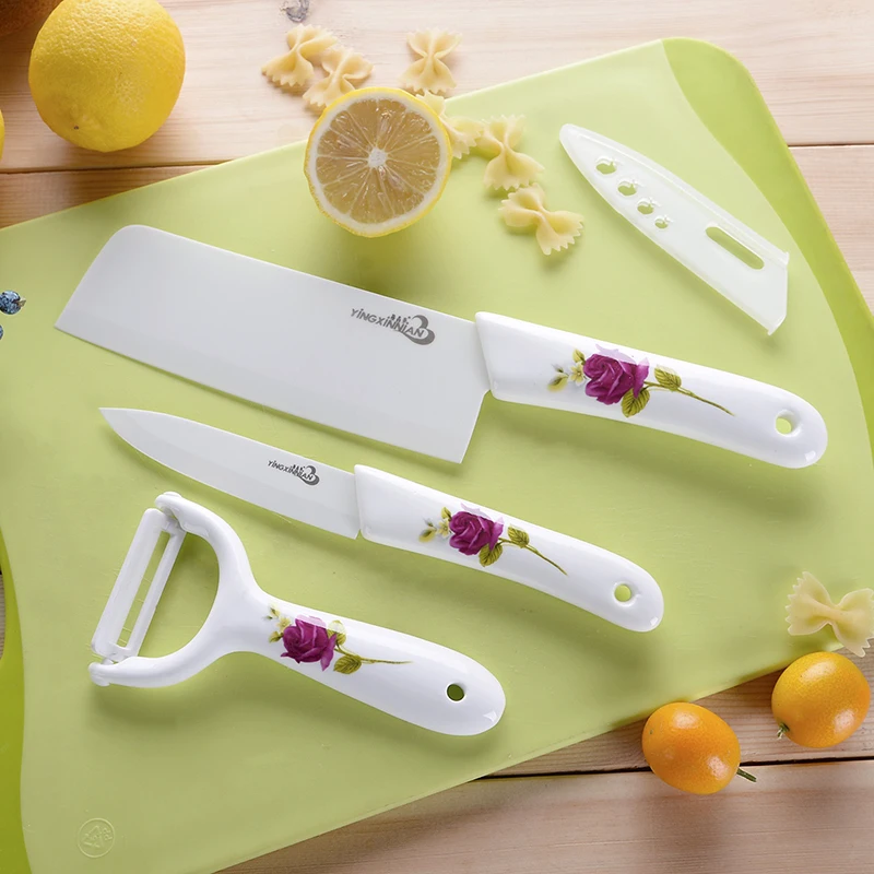 Free Shipping Ceramic Kitchen Knife 3 pcs Set Chef Cutting Meat