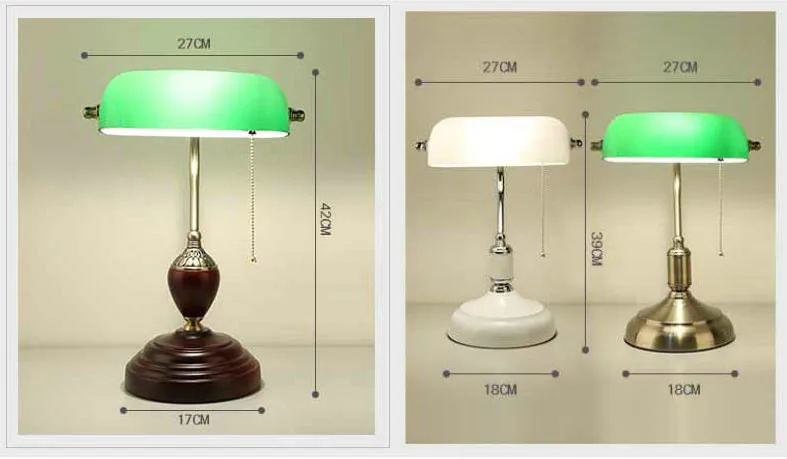 ArtPad изумрудно-зеленая банковская лампа, античный китайский светильник, красная сплошная основа, классические настольные лампы для учебы, гостиной, спальни, декоративные