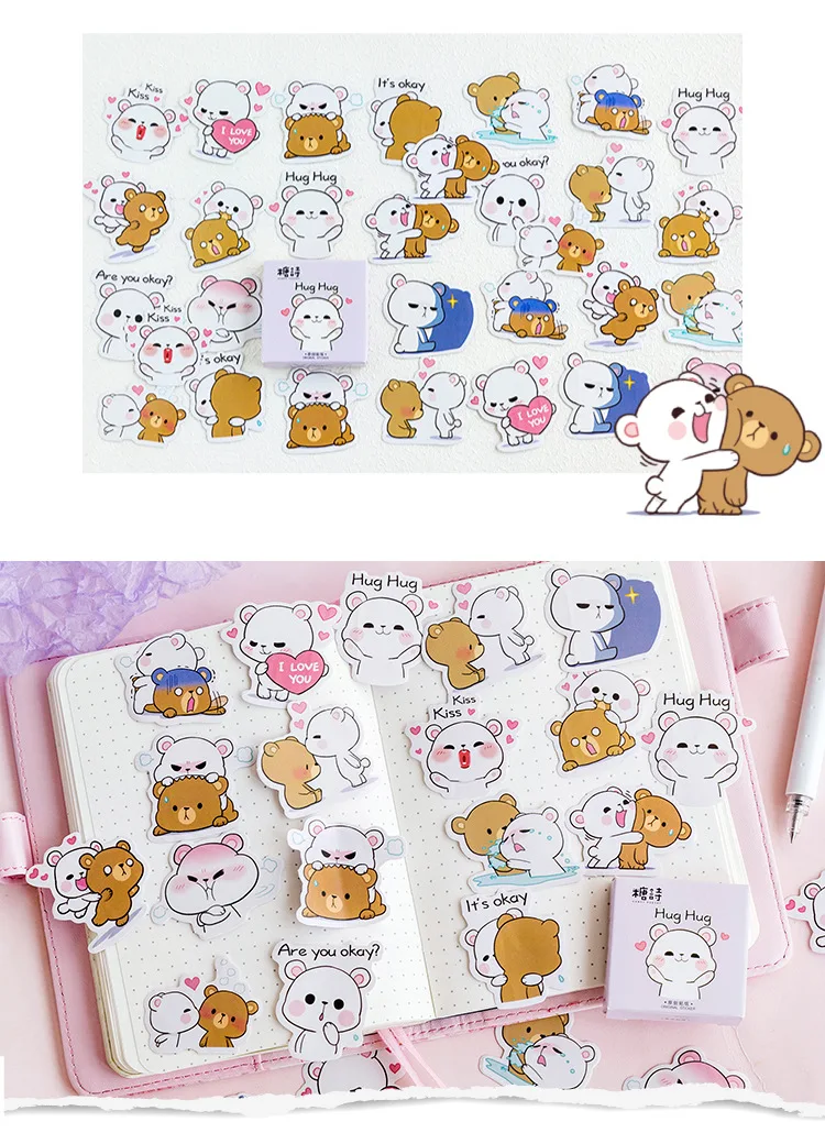 45 шт./кор. мультфильм Rilakkuma Стикеры Kawaii наклейки "медведь" Скрапбукинг для дневник, фотоальбом украшения пуля журнал Стикеры s