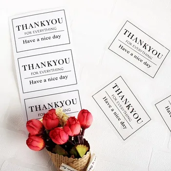 

360pcs/lot free shipping clear PVC thank you sticker/gift sticker , clear paper adhesive promotion sealing sticker