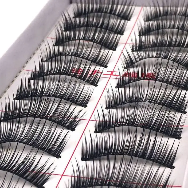 

Natural thick false eyelashes 10 pairs of beauty tools black dry eyelashes maquiagem profissional completa