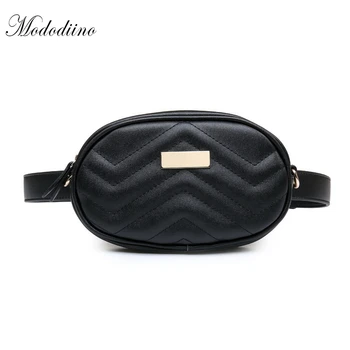 

Mododiino Black Vintage Women Waist Bags New Small Phone Belt Bag Fashion PU Leather Waist Pack Simple Solid Travel Belt DNV0296
