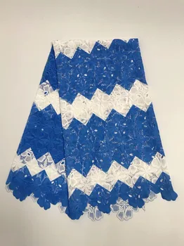 

High quality Embroidery guipure water lace, African milk silk cord soluble print lace Fabric for dress party 5y/lot RL90905