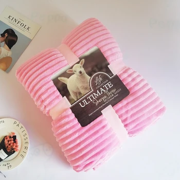 

Home Textile Super Soft Flannel Coral Fleece Sherpa Blanket Solid Single Double Size Mink Throw Washable Warm Plaid Blankets