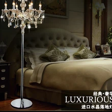 Модный современный торшер с кристаллами, гостиной, лампы Хрустальные, французские, современные, световые стойки, хрустальные