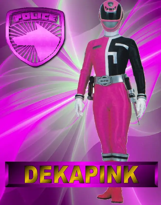 Индивидуальный заказ 6 цветов tokusou Sentai Dekaranger костюм супергероя из спандекса, зентай, костюм, Косплэй Хеллоуин костюм C100 - Цвет: DekaPink