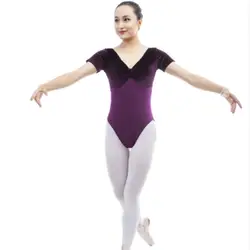 Без спинки бархатные хлопковые балетные трико для женщин балетные танцевальные костюмы для взрослых танцевальная одежда гимнастические