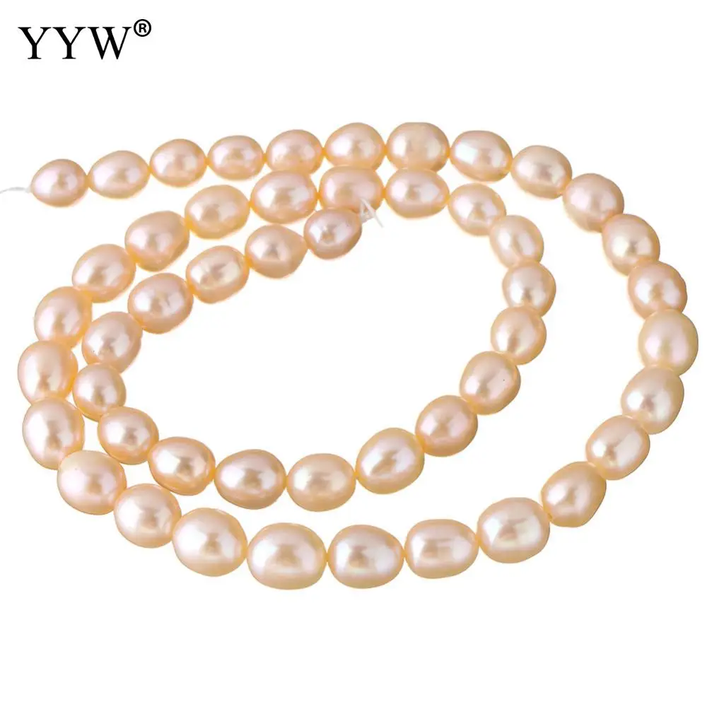 

Cultured Rice Freshwater Pearl Beads natural pink 6-7mm Approx 0.8mm