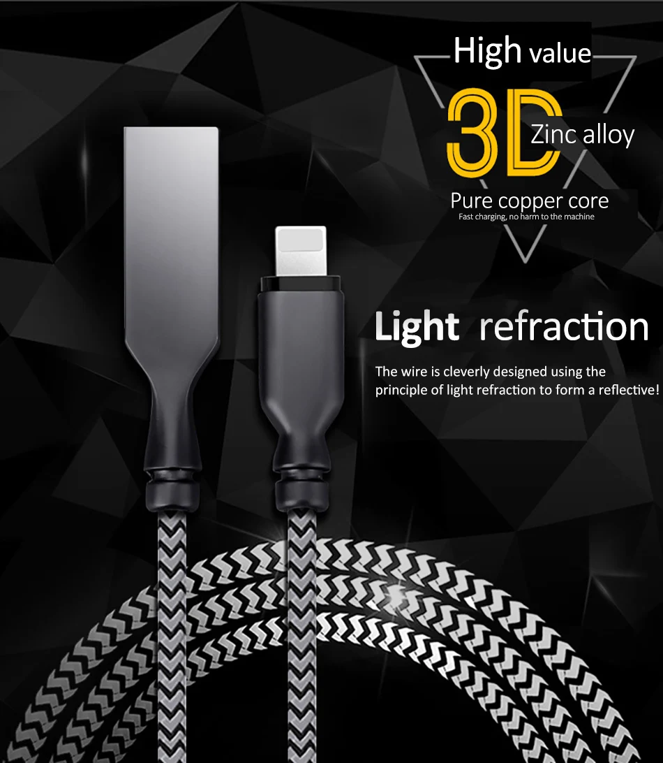 NOHON Nylon Sync Data Charging Cable For iphone 5 SE 6S 7 8 X Plus XS XR XS MAX 2.4A Fast Charger Line Lighting Charge Cord Line (3)
