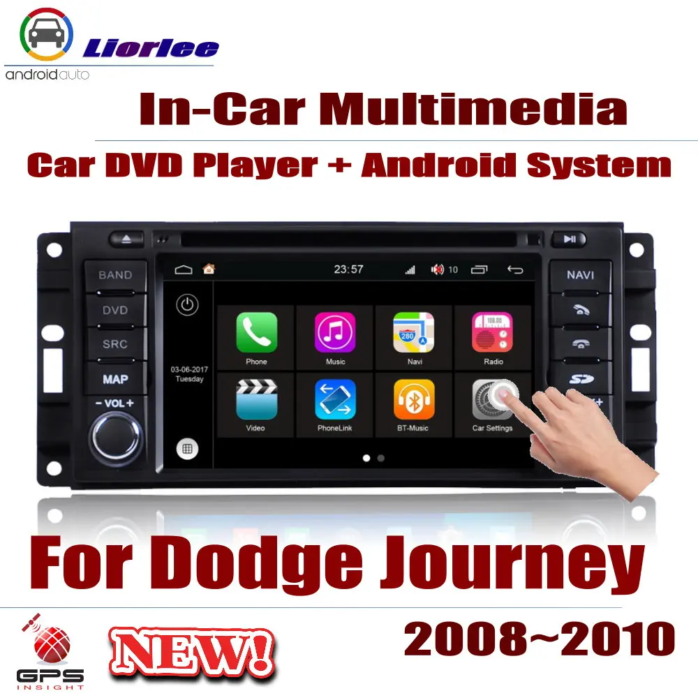 Авто gps навигация для Dodge Journey 2008~ 2010 автомобильный андроид мультимедийный проигрыватель dvd радио стерео AMP BT USB SD AUX wifi экран