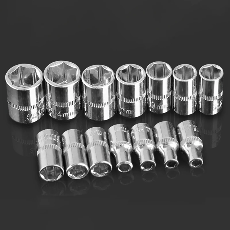 

1/2 Hexagon Socket Head Auto Repair Tool Casing Tool Sleeve Removal Tool Workshop Tool Cart Standard 8-32mm Socket Wrench Head