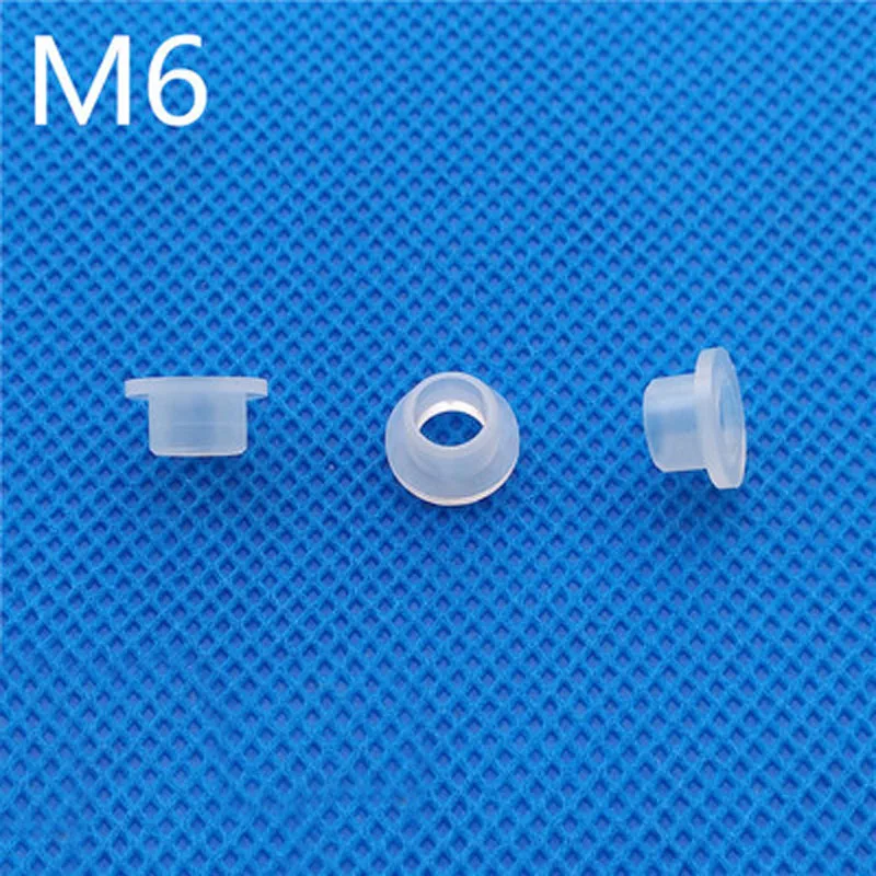 

M6 Plastic Transistor Washer 12mm Diameter Insulation Bush Nylon Step T type Bushing Ring White 20PCS