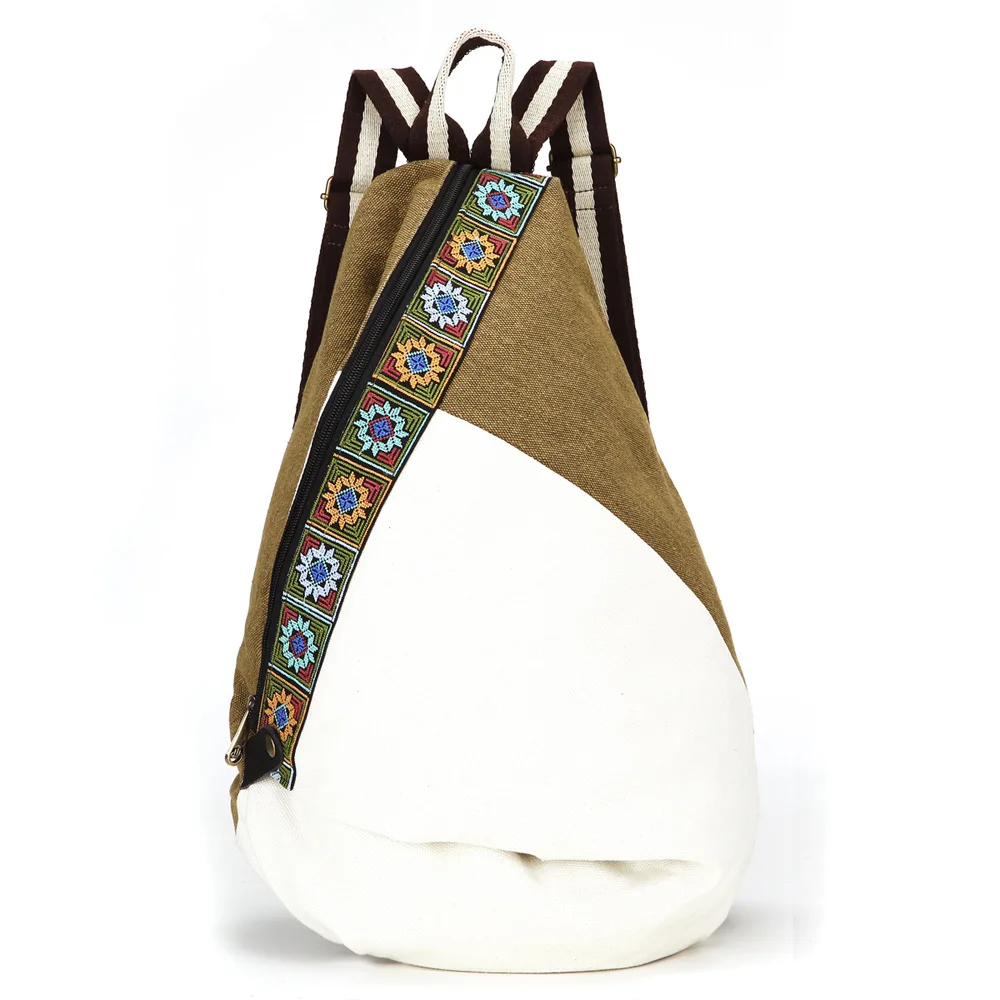 Embroidery Ethnic Canvas font b Backpack b font font b Women b font Handmade Flower Embroidered