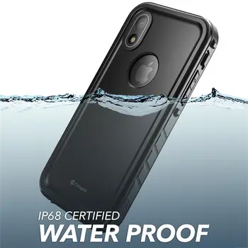 

For iphone XR Waterproof Case 6.1 inch Clayco Omni Underwater Snowproof Dirtproof Full-body Cover with Built-in Screen Protector