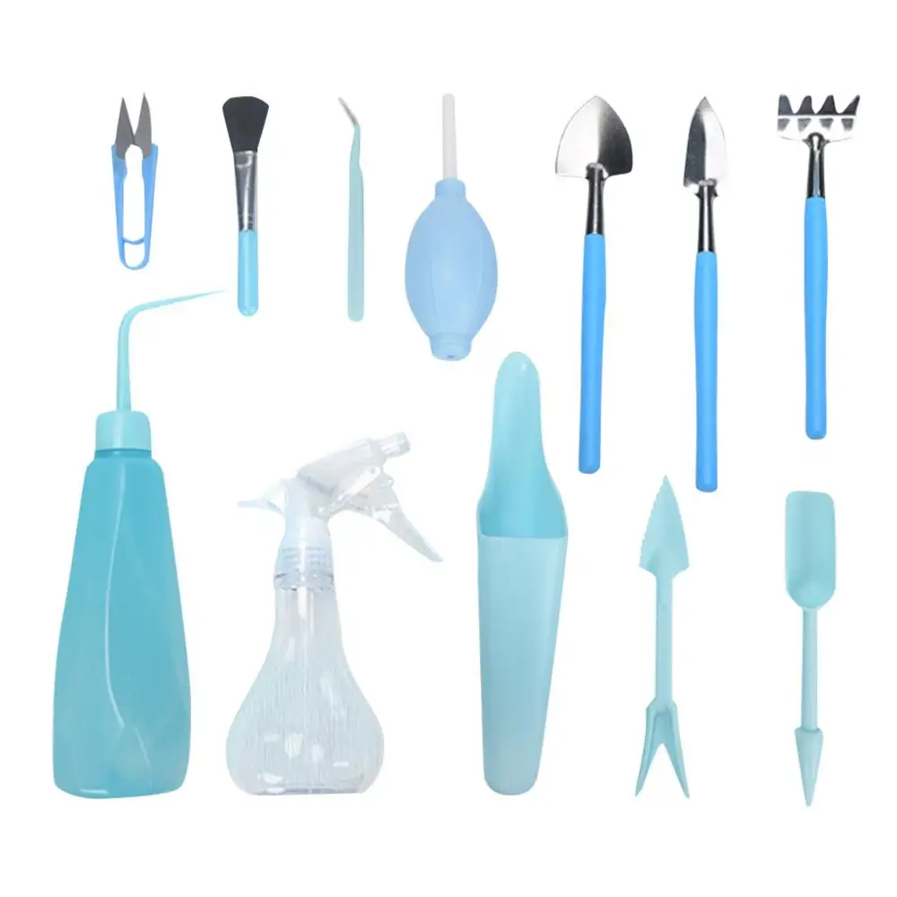 

Mini Garden Hand Tools Plastic Mini Plant Flower Transplanters Set Succulent Potting Tools Miniature Planting Gardening Set 5pz