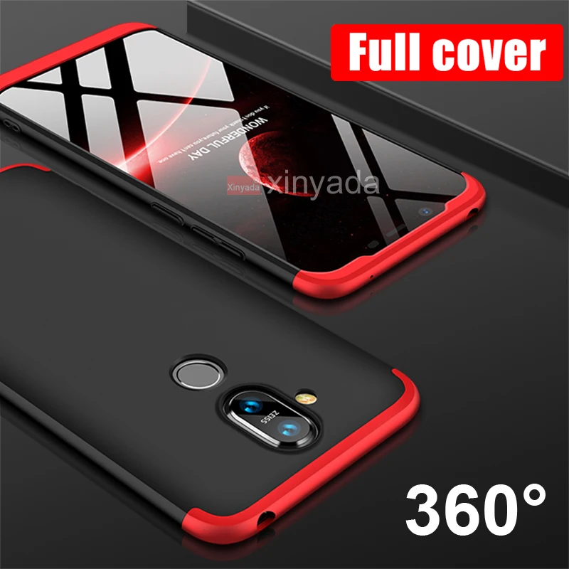 

360 Cover luxury armor Case For Nokia 7.1 Plus 6.1 6 2018 X7 7 hard Bumper coque protective shell funda