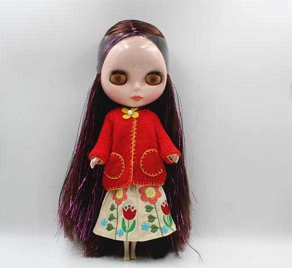 Blygirl Blyth кукла цветок юбка, красный свитер, одежда были три