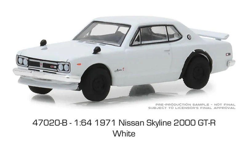 

GL 1:64 1971 Nissan Skyline 2000 GT-R in White alloy model Car Diecast Metal Toys Birthday Gift For Kids Boy