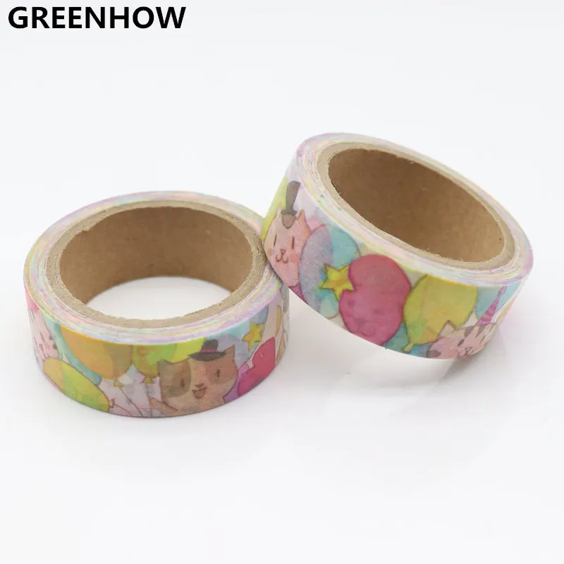 GREENHOW DIY Мультяшные животные бумажный скотч/декоративная клейкая