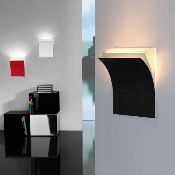 us $168.15 5% off|simple style creative books wall sconce modern led wall  light fixtures for bedroom bedside wall lamp home lighting lampara-in led