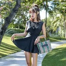 Женский купальник, сдельный, Женский цельный купальник размера плюс, сексуальный, на косточках, Корея, в горошек, полиэстер, Sierra Surfer, женские костюмы