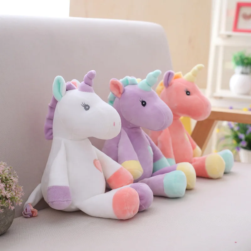 Плюшевая Радужная игрушечный Единорог Unicornio мягкая чучела Животные Кукла "Сова" игрушки для детей маленьких девочек Рождественский фантастический подарок