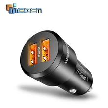 TIEGEM 36 Вт Quick Charge 3,0 Dual USB Автомобильное зарядное устройство Универсальный дорожный мобильный телефон зарядное устройство адаптер для iPhone sony samsung Xiaomi