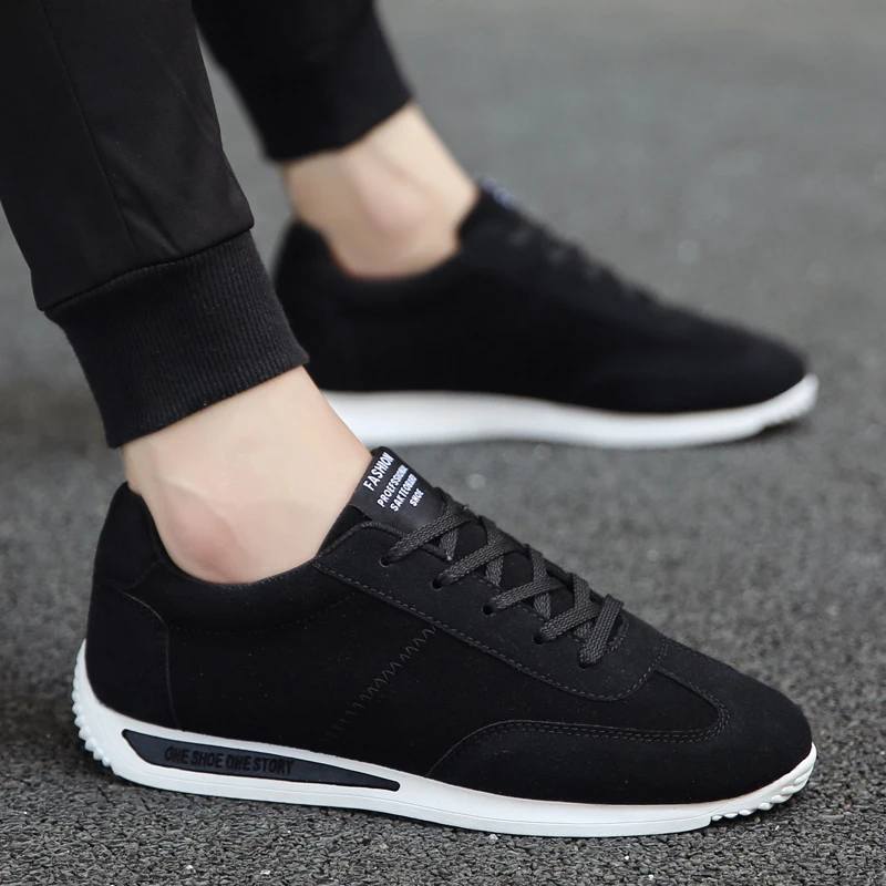 Hemmyi Men Casual Shoes Fashion Comfortable Sneakers Lace-up Man Trainers Red Black Non-slip Scarpe Uomo Sportive