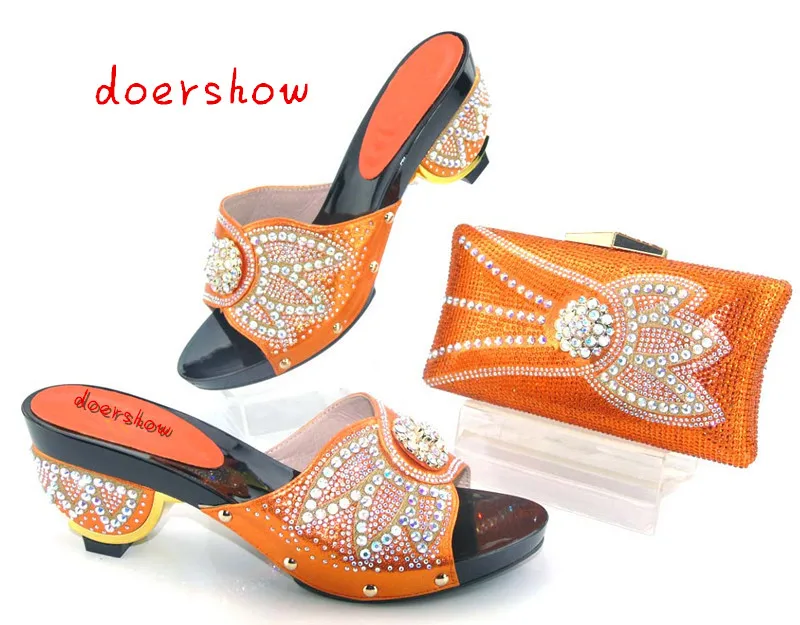 

doershow African Style Nice-looking Italian matching shoes and bag set ladies shoes and bag to match for Nigerian wedding AS1-12
