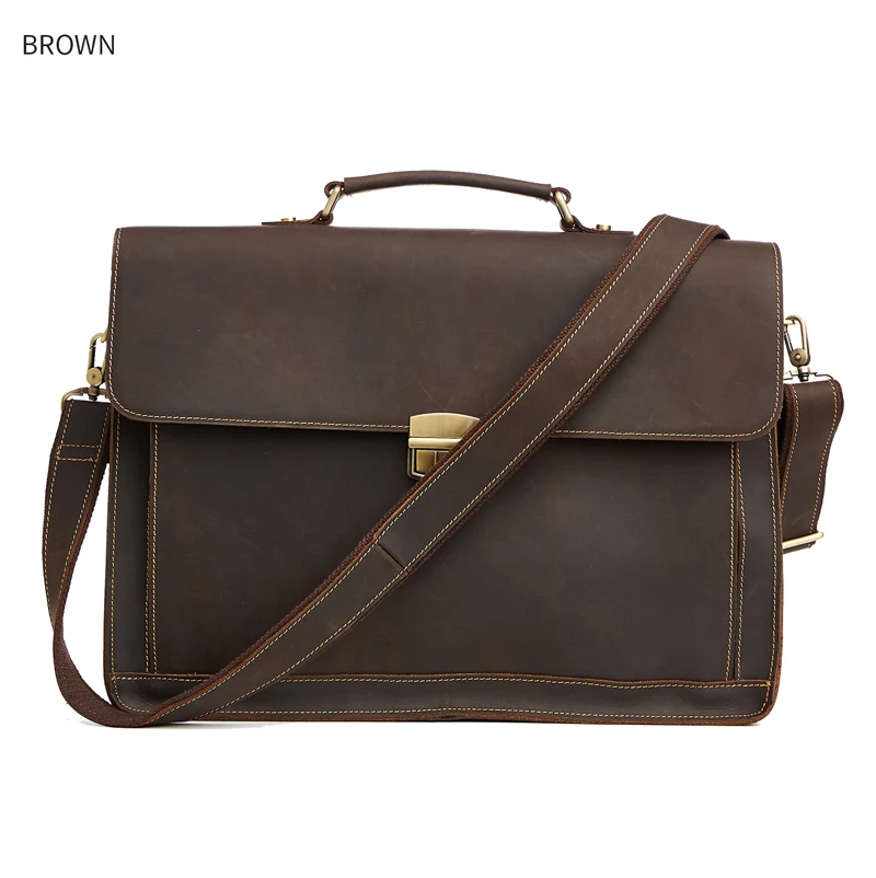 Lovmaxi Пояса из натуральной кожи Для Мужчин's Мужские Портфели Повседневная сумка Бизнес Кроссбоди сумка бренд Сумки для мужчин - Цвет: Brown