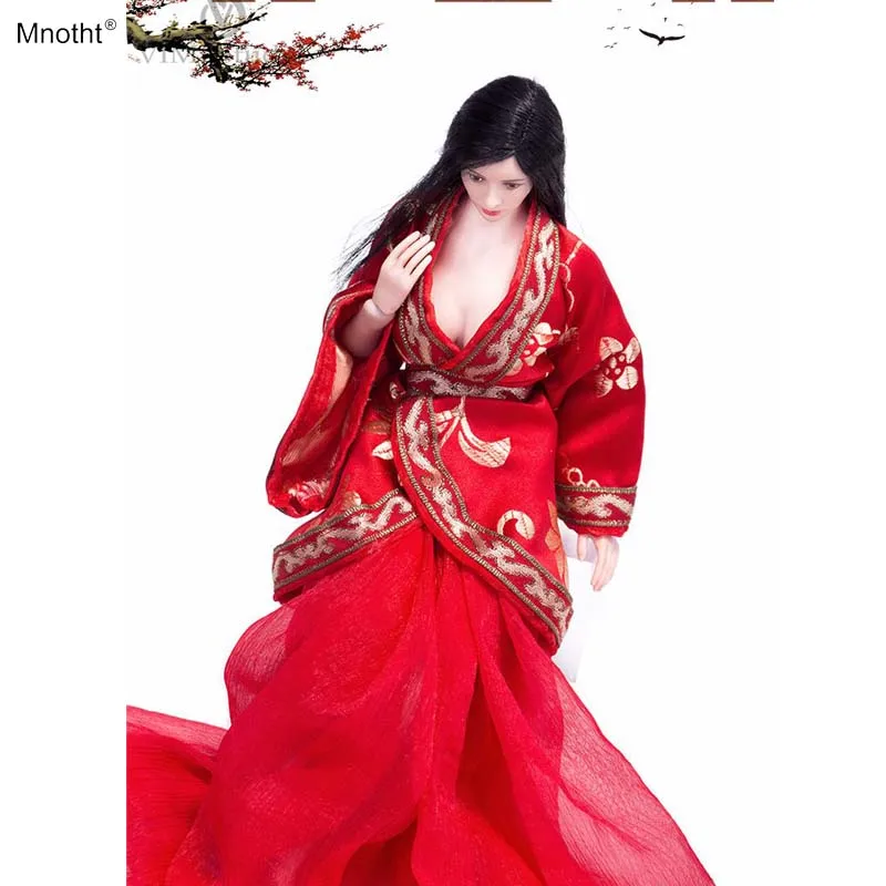 Mnotht 1/6 старинное китайское платье для женщин костюм с юбкой свадебная одежда