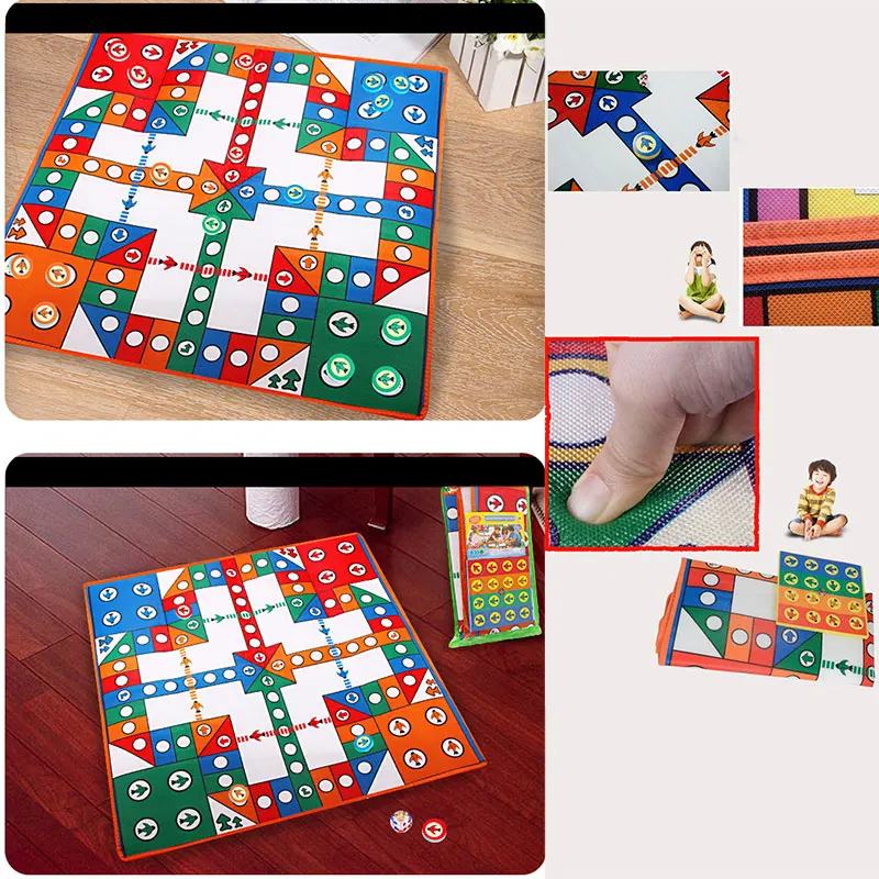 

Children Aeroplane Chess Mat Set Flying Airplane Game Chess Carpet blanket Mat