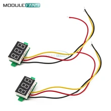 Желтый 0,28 дюйма 3 провода Мини DC Цифровой Панель Вольтметр светодиод для монтажа на панель напряжения Diy Kit электронный модуль платы блока программного управления