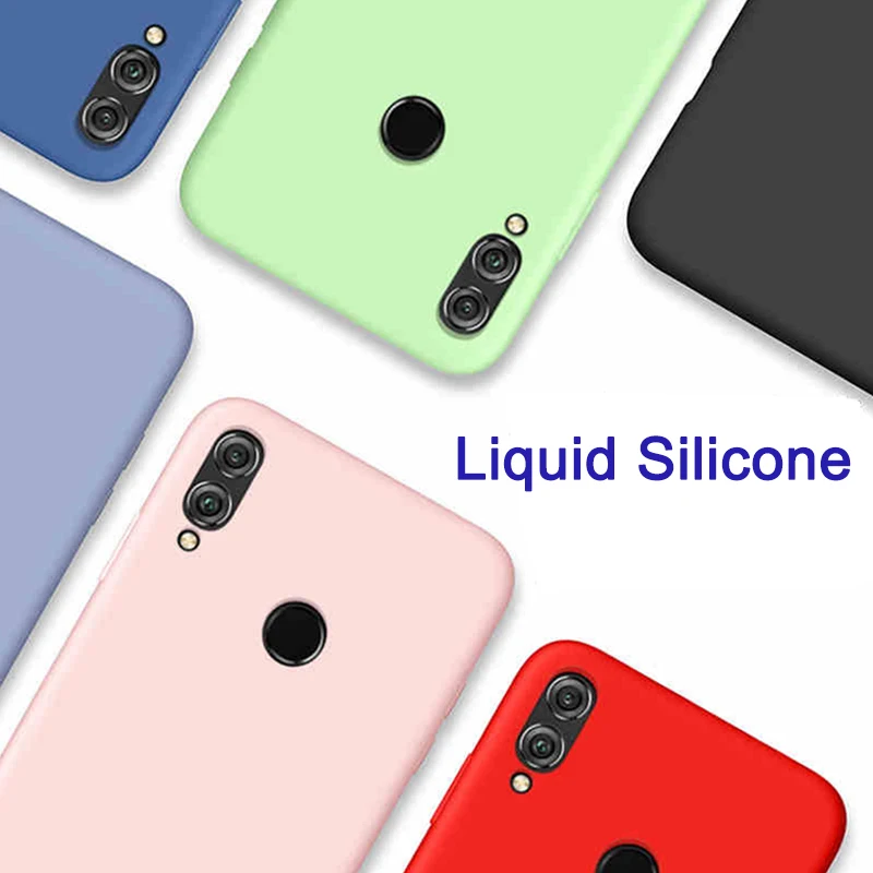 

Soft Liquid Silicone Case On For Huawei Honor 10 9 lite light Phone Protective Case On For Honor 8x 8 x 10lite 9lite back cover