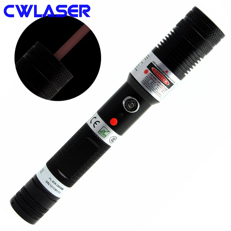 

CWLASER Real Power Portable 808nm Focusable Infrared Laser Pointer with Dual Lock (Black)
