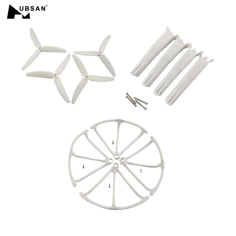 

Hubsan H502S RC Drone Quadcopter Spare Part Replacement Accessories Propellers Protection Cover & Landing Gear Set Green White
