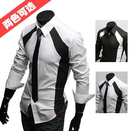 Draping color matching design brand best shirts for men