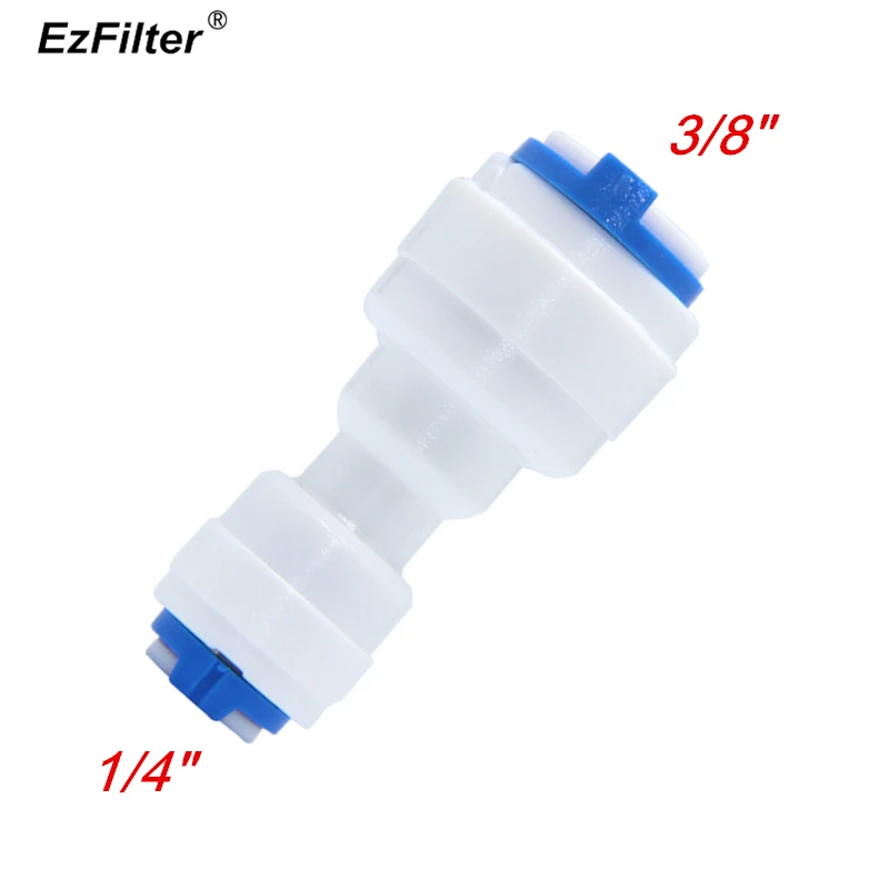 Прямой союз быстрые соединительные фитинги 1/" OD шланг до 3/8" OD шланг соединения очистители воды фурнитура для полиэтиленовой трубы аксессуары