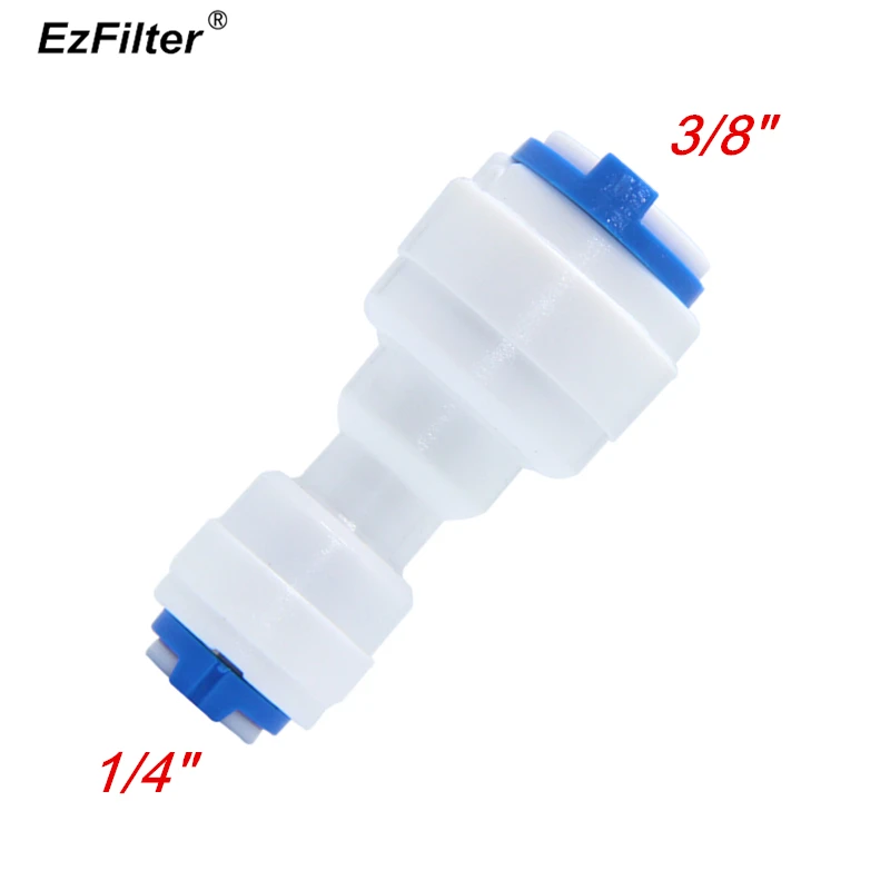 

Straight Union Quick Connector Fittings 1/4" OD Hose To 3/8" OD Hose Connection Water Purifiers PE Pipe Fittings Accessories