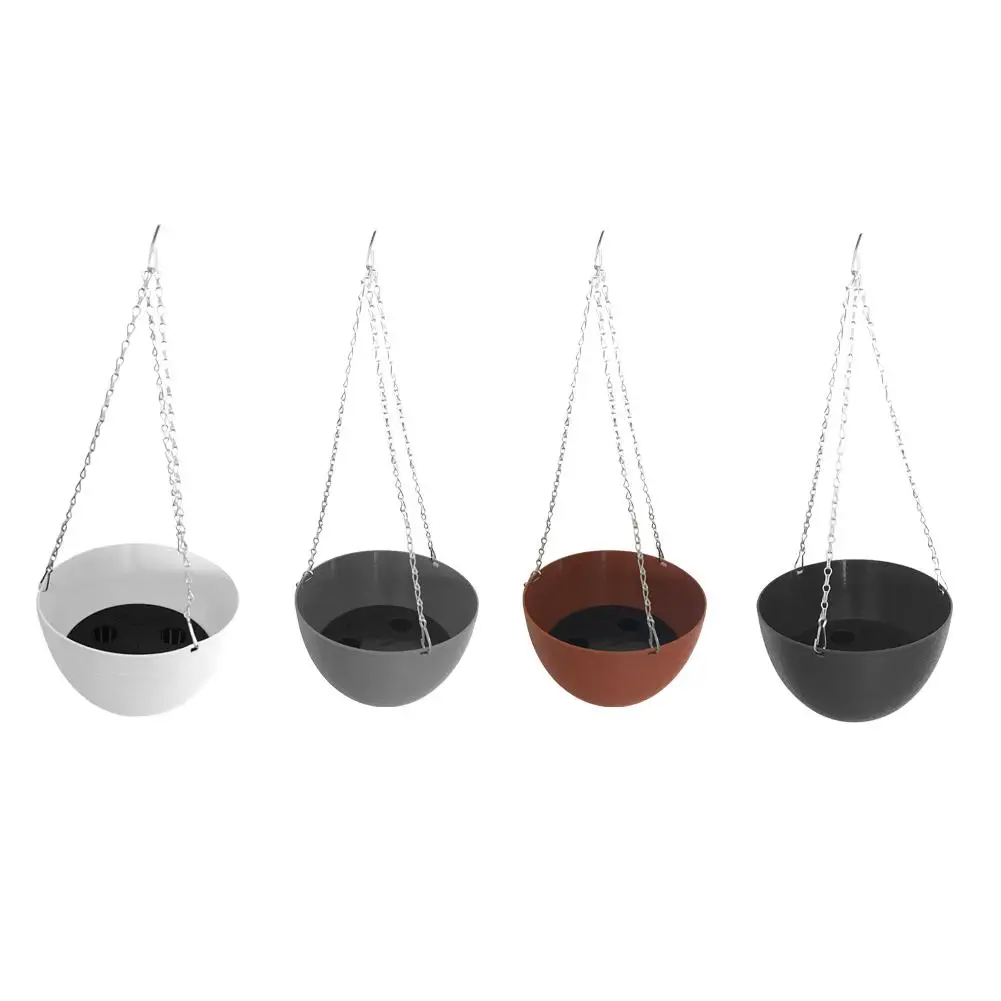 

Semicircular Hanging Flower Pots With Chain Rope Hook Wall Pots Matched Basket Garden Yard Plant Home Decoration Pots Parts