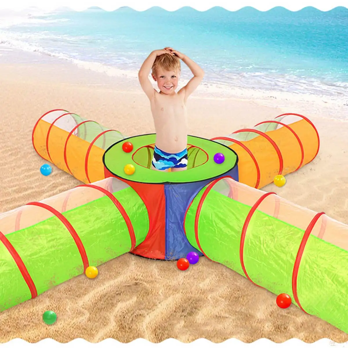 

Foldable Children Tent Pool-Tube Pop-up Play Tent Toy Tunnel Kids Play House Ball Pool For Kids Indoor Outdoor Toy