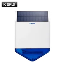 KERUI-panel de sirena Solar inalámbrico para exterior, KR-SJ1 KERUI Original para sistema de alarma, seguridad con sonido de respuesta intermitente