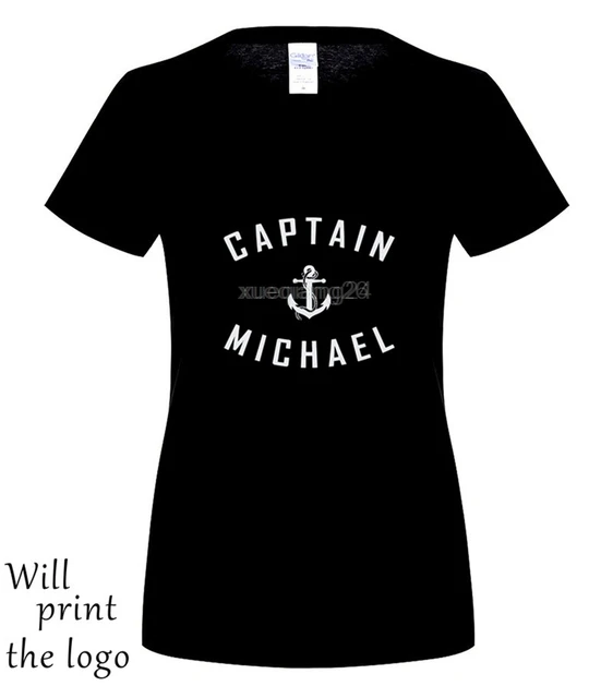 Captain T Shirt Custom Name Boating TShirt Sailing Gifts Nautical Anchor Boat Captain Sailor T