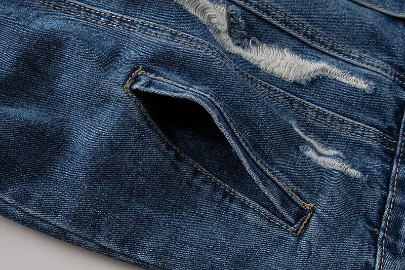 Ribbon Ripped Denim Jacket 7