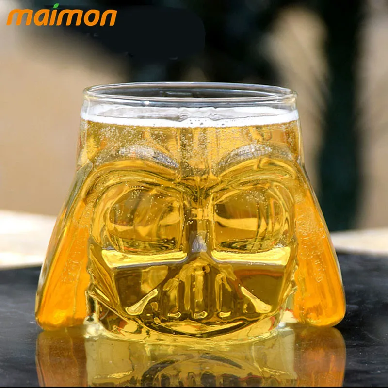 

Funny Star Wars 3D Darth Vader Beer Glass Cup Steins with Handle Borosilicate Water Coffee Wine Glass Cup Party Bar Drinkware