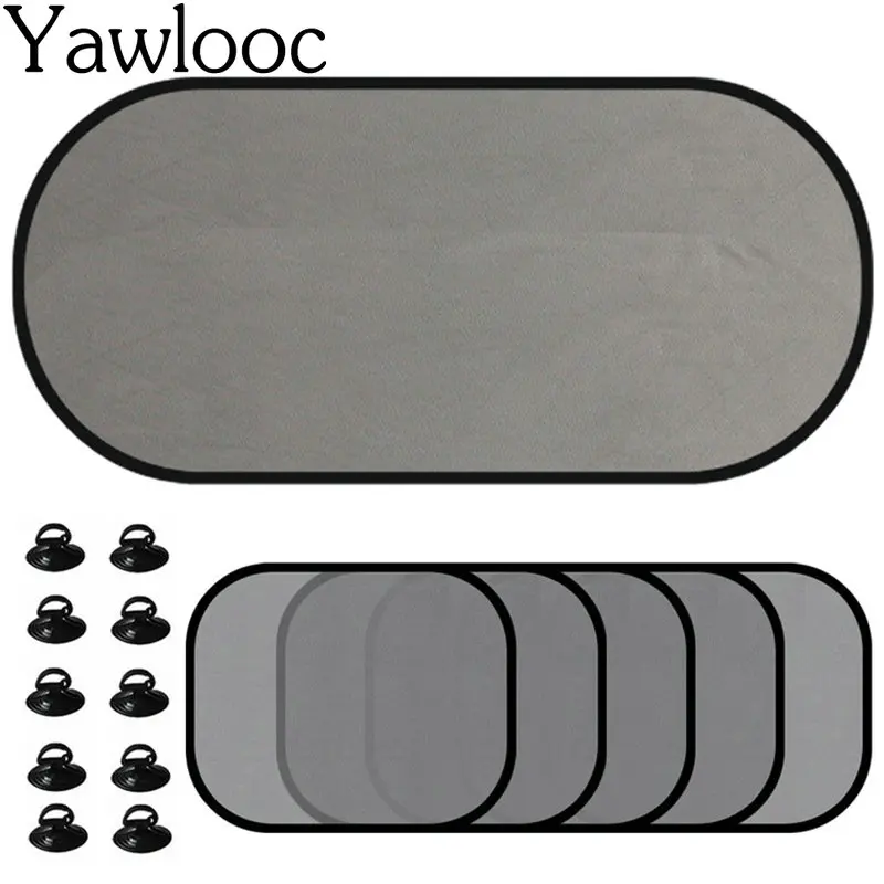 5Pc/Set Black Auto Sun Visor Car Sun Shade Car Window Suction Cup Car