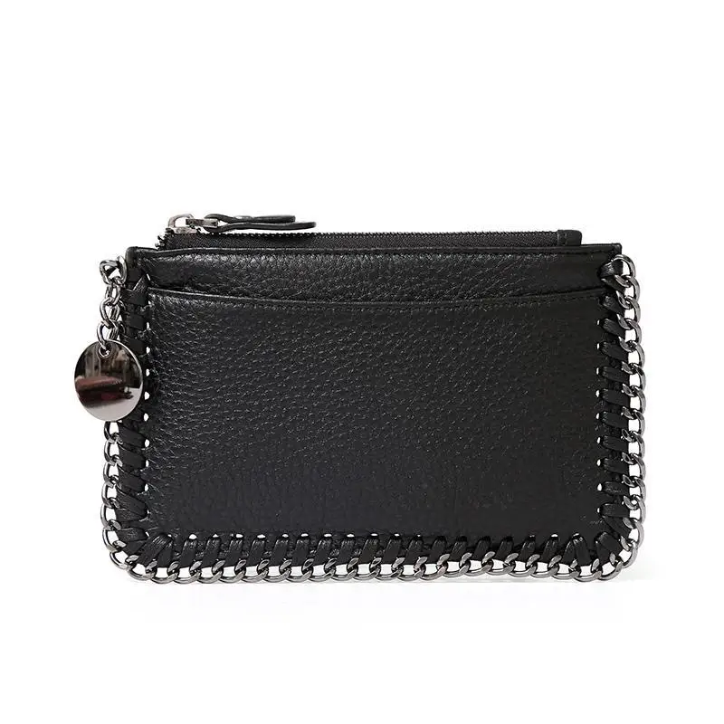 

Genuine Leather Coin Purse 2018 Women Ultrathin Mini Coins Pouch Female Chain Cute Wallet For Teenager Girls Small Purse Lady