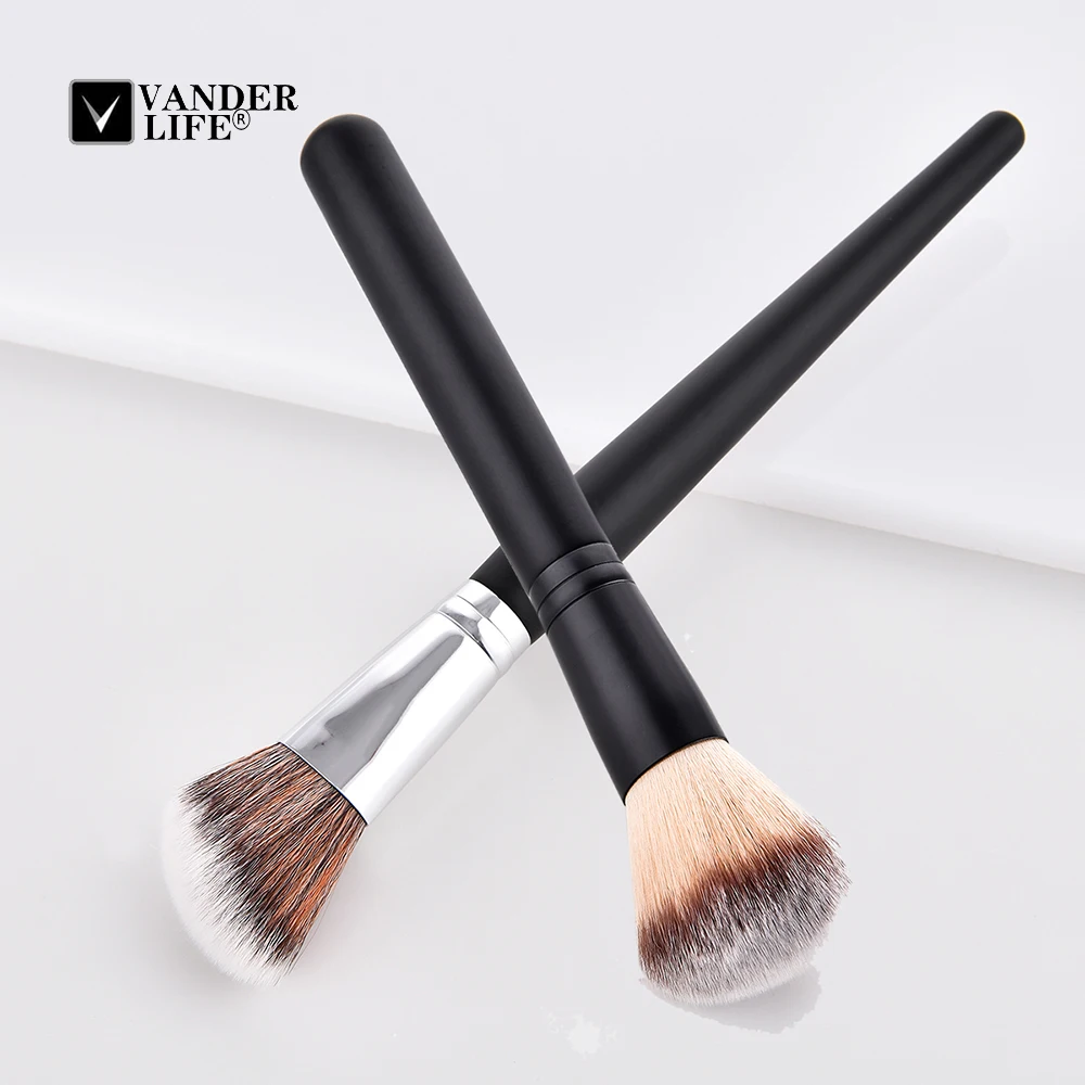 1PCS Large Beauty Powder Brush Makeup Brushes Blush Foundation Round Make Up Large Cosmetics Aluminum Brushes Soft Face Make-up